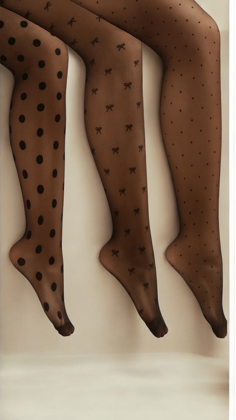 Sheer Pattern Tights Set - 20D (3 Pairs)