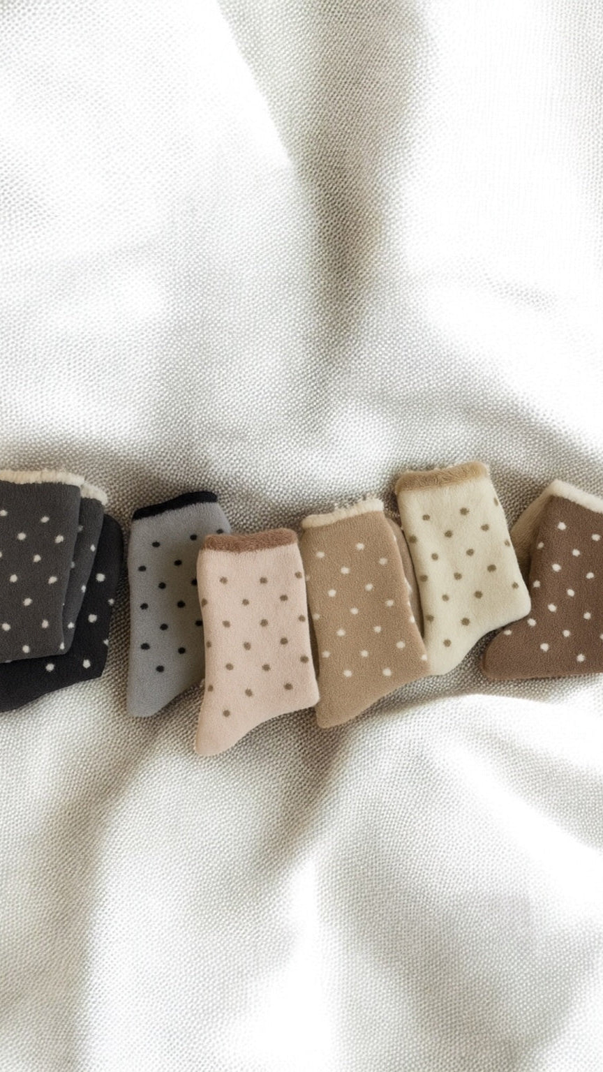 Polka Fleece Socks