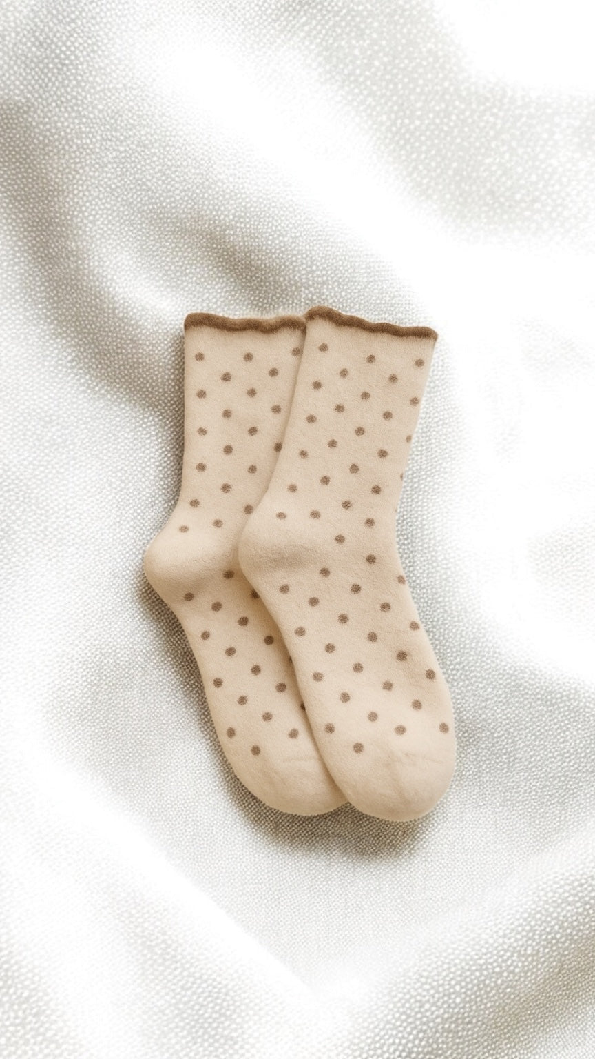 Polka Fleece Socks