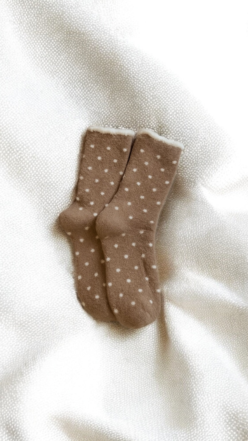 Polka Fleece Socks