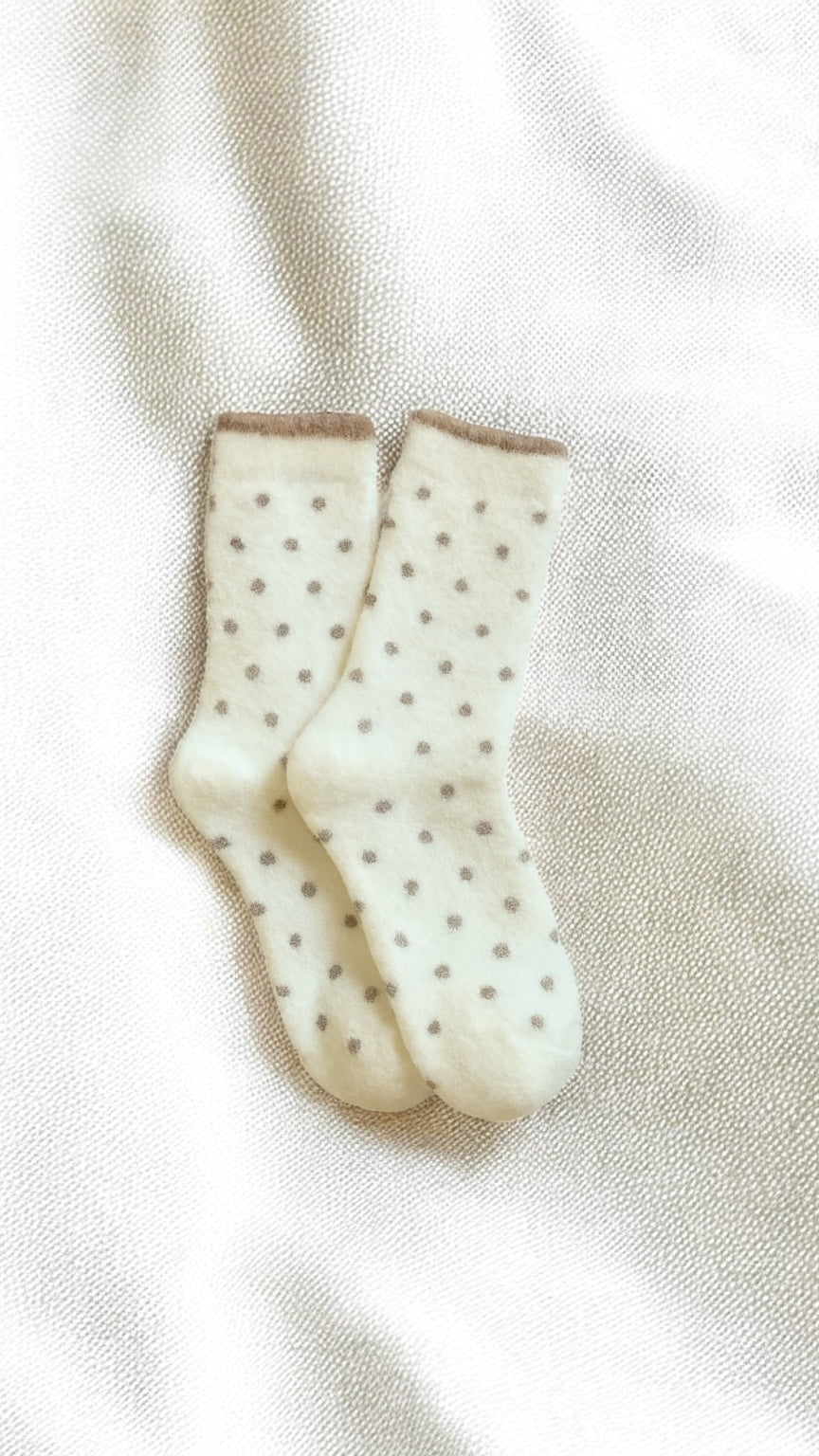 Polka Fleece Socks