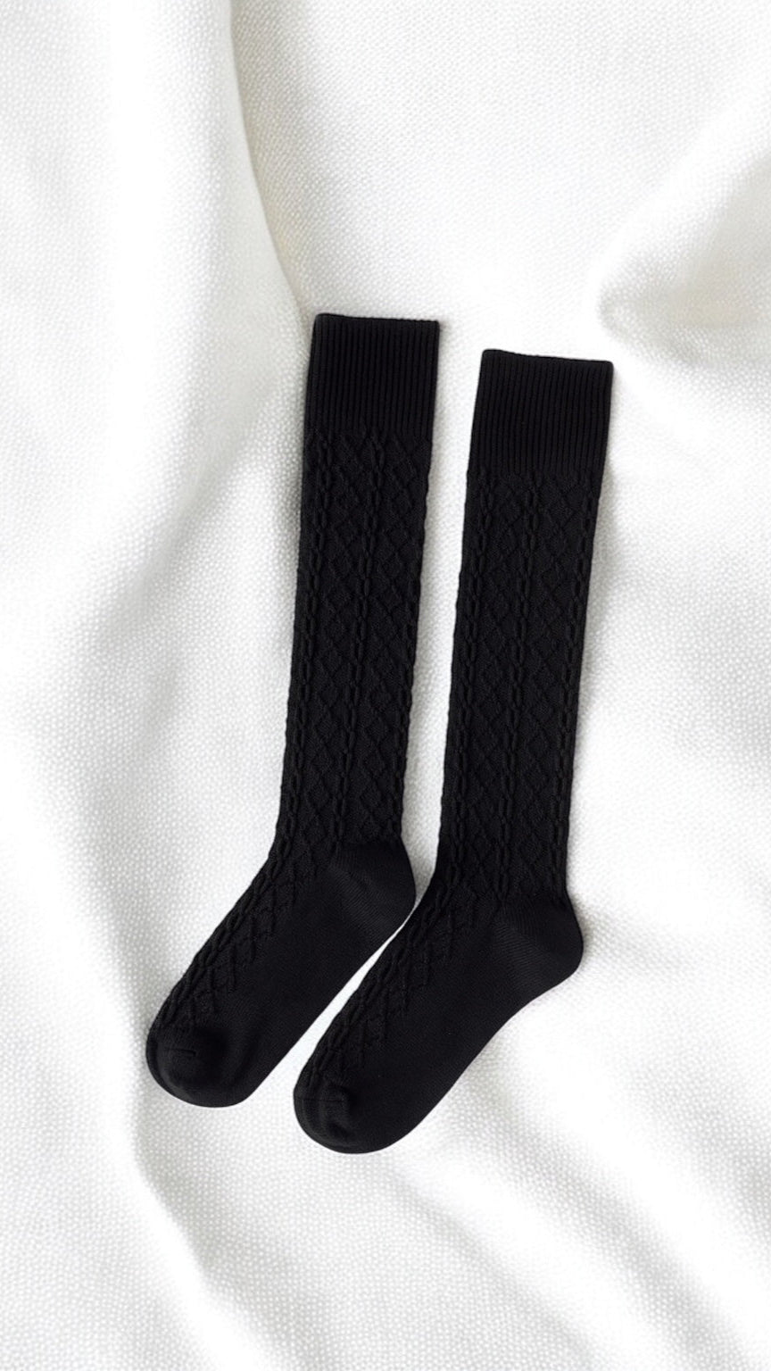 Diamond Knit Over-Knee Socks