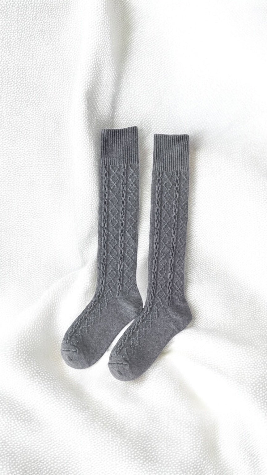 Diamond Knit Over-Knee Socks