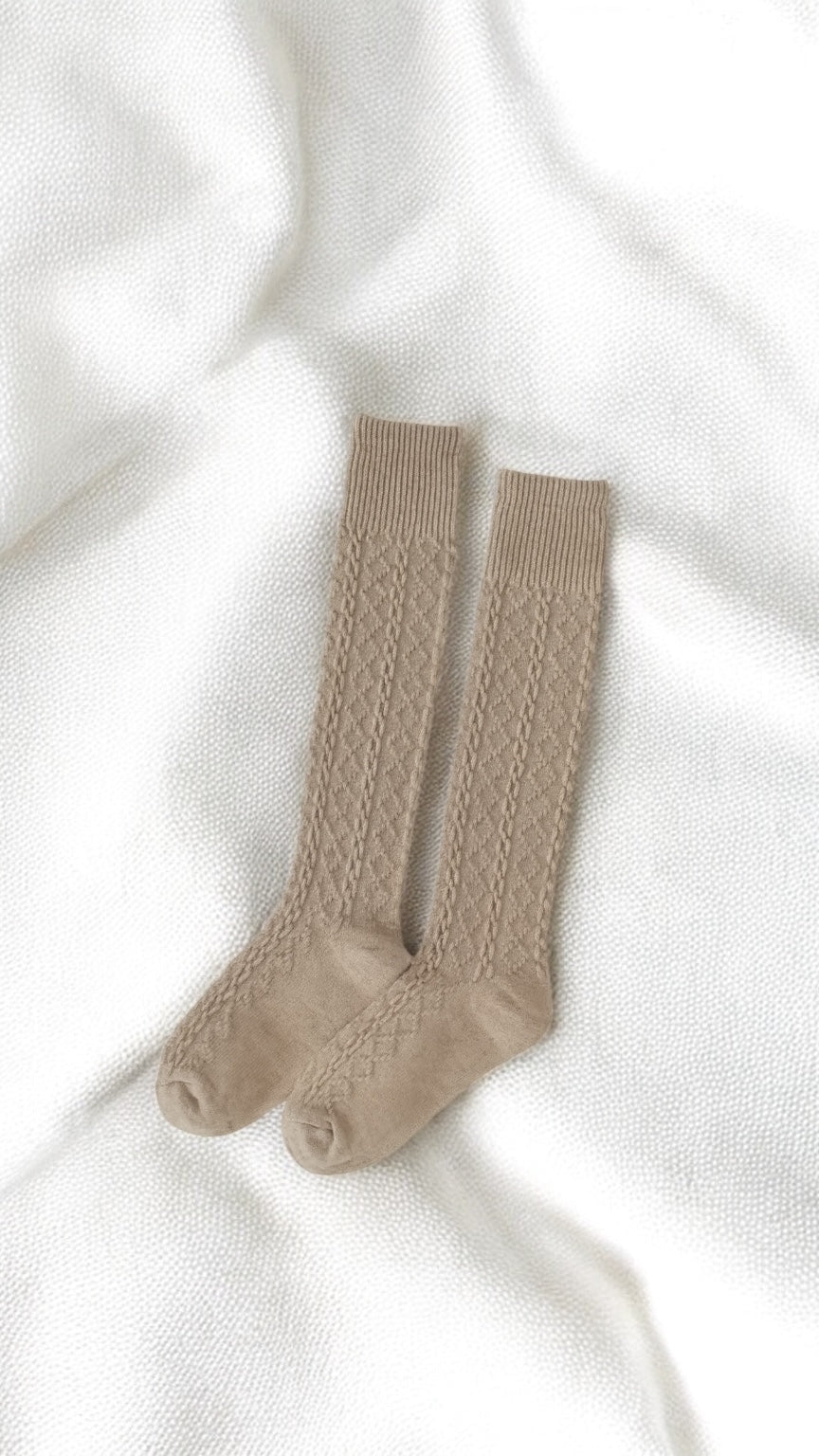 Diamond Knit Over-Knee Socks