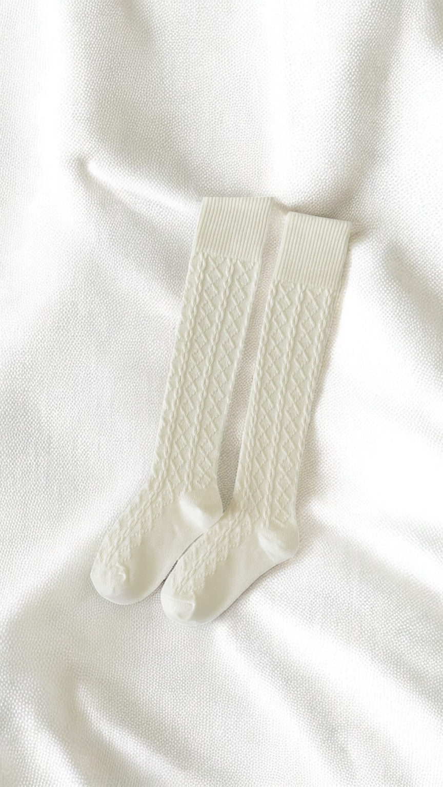 Diamond Knit Over-Knee Socks