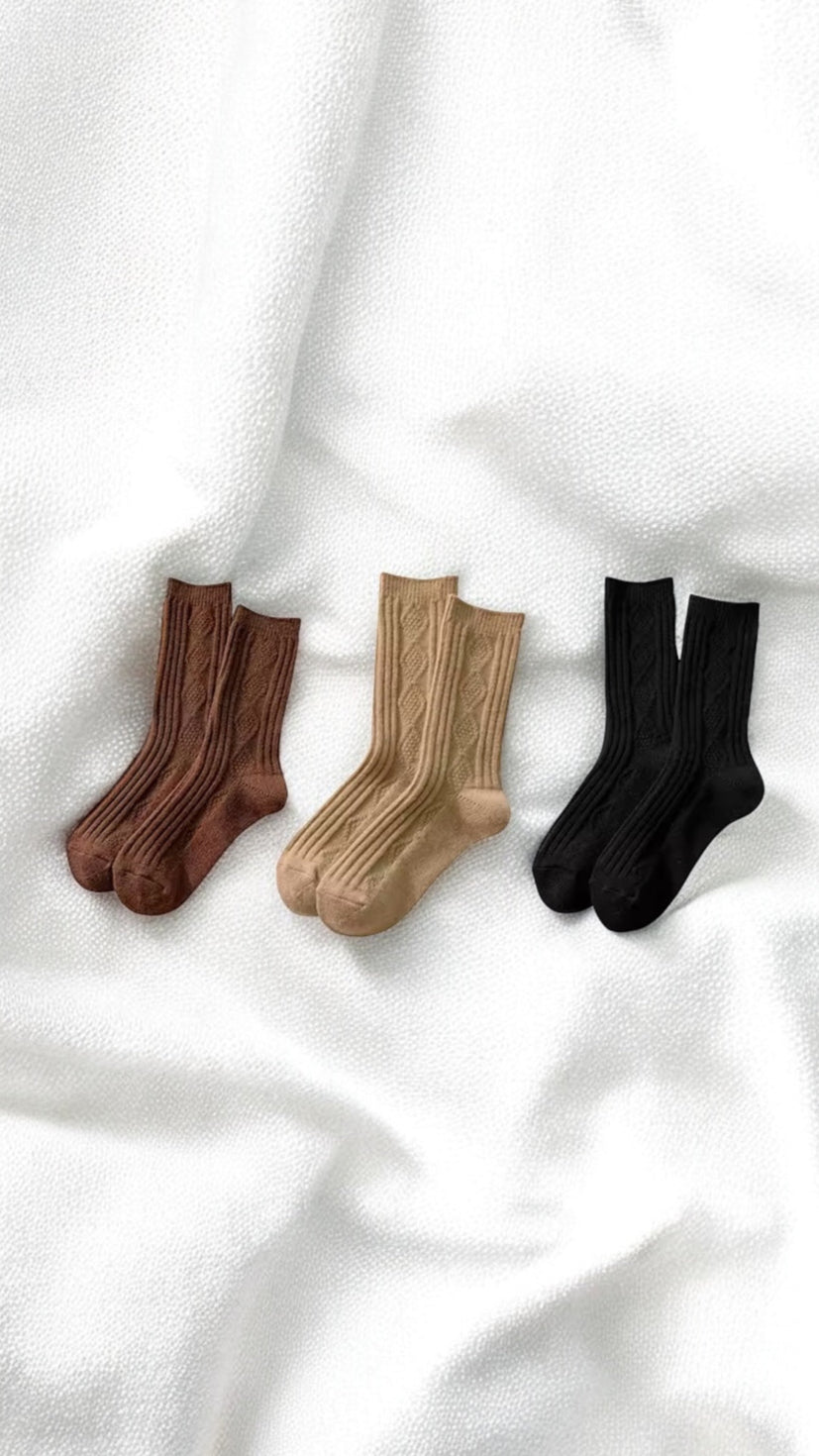 Willow Knit Socks - 3 Pairs
