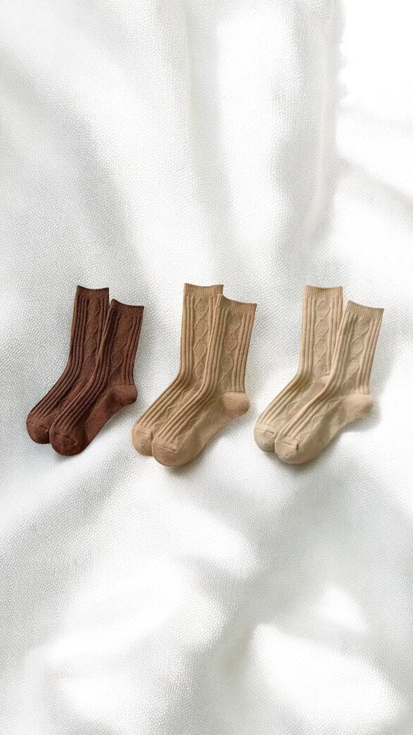 Willow Knit Socks - 3 Pairs