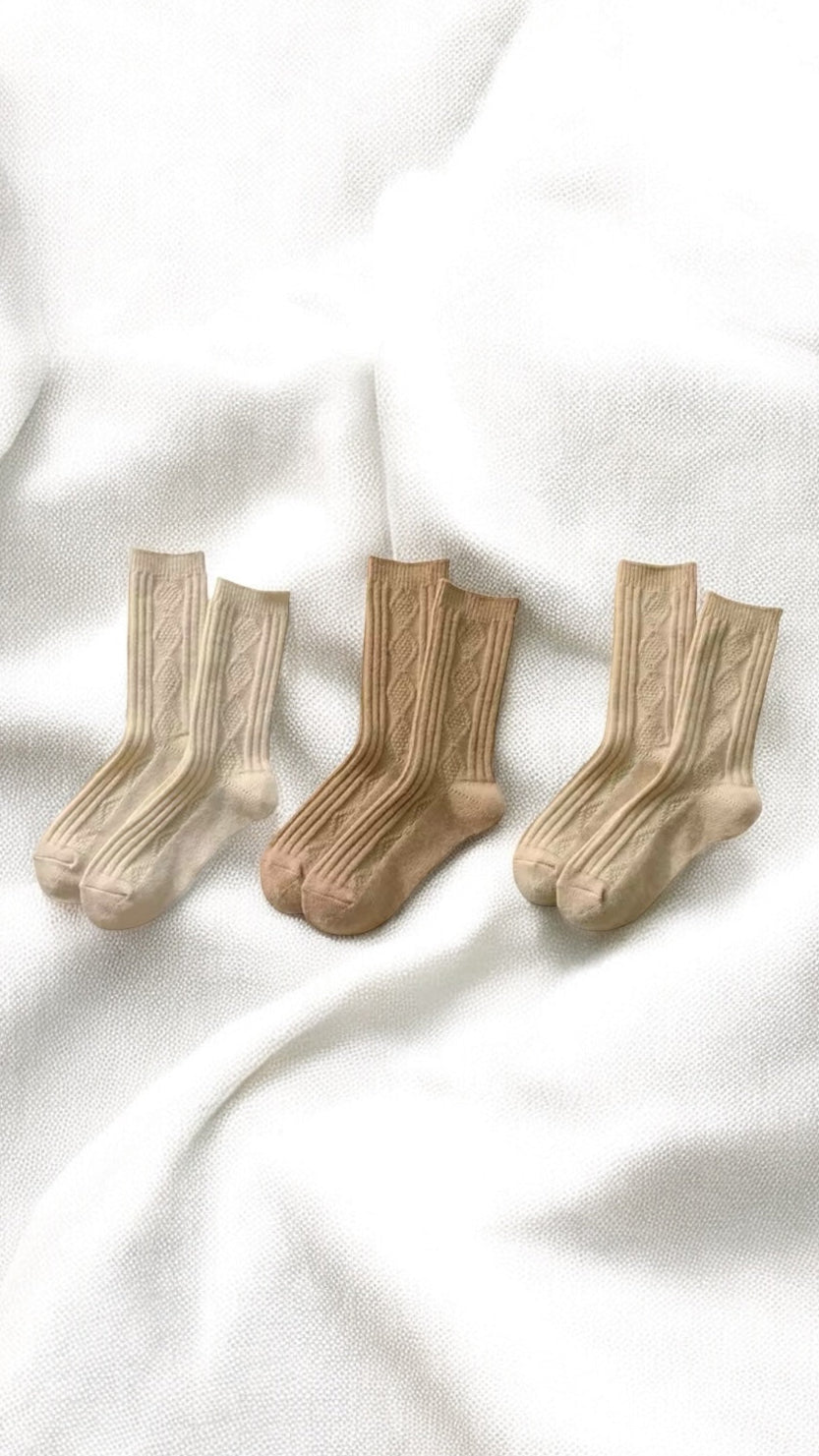 Willow Knit Socks - 3 Pairs