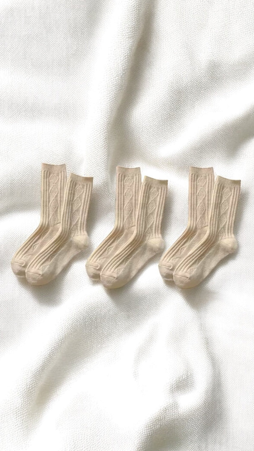 Willow Knit Socks - 3 Pairs